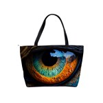 Eye Bird Feathers Vibrant Classic Shoulder Handbag Back