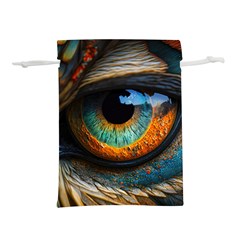 Eye Bird Feathers Vibrant Lightweight Drawstring Pouch (s) by Hannah976