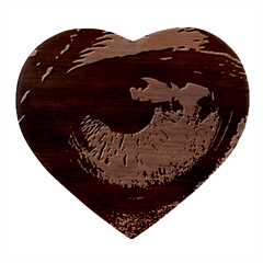 Eye Bird Feathers Vibrant Heart Wood Jewelry Box