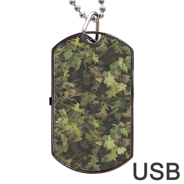 Camouflage Military Dog Tag USB Flash (One Side)