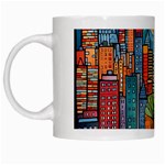 City New York Nyc Skyscraper Skyline Downtown Night Business Urban Travel Landmark Building Architec White Mug Left