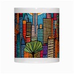 City New York Nyc Skyscraper Skyline Downtown Night Business Urban Travel Landmark Building Architec White Mug Center