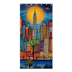 City New York Nyc Skyscraper Skyline Downtown Night Business Urban Travel Landmark Building Architec Shower Curtain 36  X 72  (stall)  by Posterlux