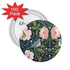 Spring Design With Watercolor Flowers 2 25  Buttons (100 Pack)  by AlexandrouPrints