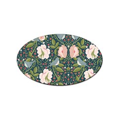 Spring Design With Watercolor Flowers Sticker (oval) by AlexandrouPrints