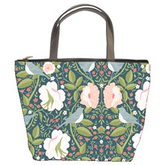 Spring Design With Watercolor Flowers Bucket Bag