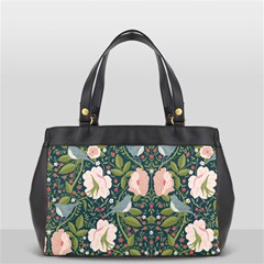 Spring Design With Watercolor Flowers Oversize Office Handbag by AlexandrouPrints