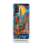 City New York Nyc Skyscraper Skyline Downtown Night Business Urban Travel Landmark Building Architec Samsung Galaxy S20 6.2 Inch TPU UV Case Front