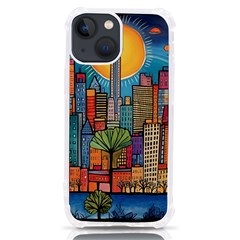 City New York Nyc Skyscraper Skyline Downtown Night Business Urban Travel Landmark Building Architec Iphone 13 Mini Tpu Uv Print Case by Posterlux