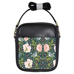 Spring Design With Watercolor Flowers Girls Sling Bag by AlexandrouPrints