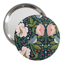 Spring Design With Watercolor Flowers 3  Handbag Mirrors by AlexandrouPrints