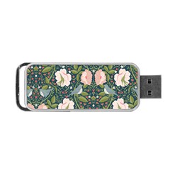 Spring Design With Watercolor Flowers Portable Usb Flash (one Side) by AlexandrouPrints