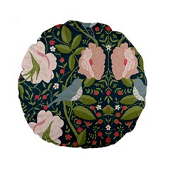 Spring Design With Watercolor Flowers Standard 15  Premium Round Cushions