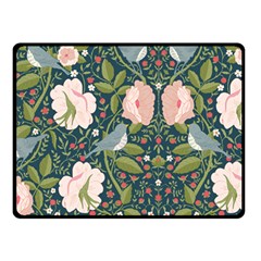 Spring Design With Watercolor Flowers Two Sides Fleece Blanket (small) by AlexandrouPrints