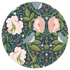 Spring Design With Watercolor Flowers Round Trivet by AlexandrouPrints