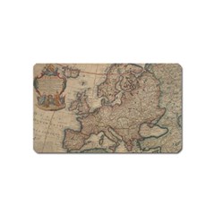 Old Vintage Classic Map Of Europe Magnet (name Card) by Paksenen