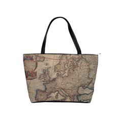 Old Vintage Classic Map Of Europe Classic Shoulder Handbag by Paksenen