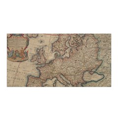 Old Vintage Classic Map Of Europe Satin Wrap 35  X 70  by Paksenen