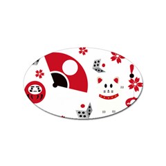 Assorted Illustration Lot Japan Fundal Japanese Sticker Oval (10 Pack)