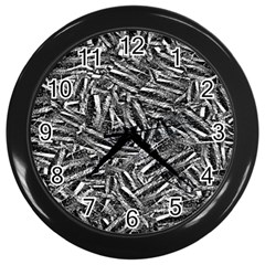 Monochrome Mirage Wall Clock (black) by dflcprintsclothing