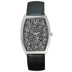 Monochrome Mirage Barrel Style Metal Watch by dflcprintsclothing