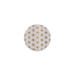 Gold Flower Of Life Sacred Geometry 1  Mini Buttons