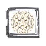 Gold Flower Of Life Sacred Geometry Mega Link Italian Charm (18mm) Front