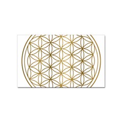 Gold Flower Of Life Sacred Geometry Sticker (rectangular)