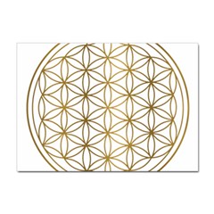 Gold Flower Of Life Sacred Geometry Sticker A4 (100 Pack) by Maspions