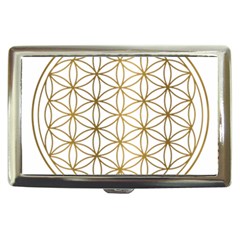 Gold Flower Of Life Sacred Geometry Cigarette Money Case by Maspions