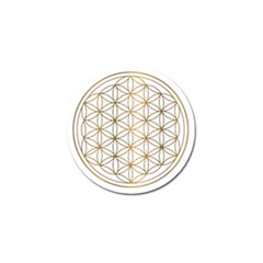 Gold Flower Of Life Sacred Geometry Golf Ball Marker