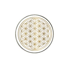 Gold Flower Of Life Sacred Geometry Hat Clip Ball Marker (10 Pack)