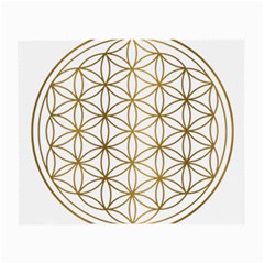 Gold Flower Of Life Sacred Geometry Small Glasses Cloth by Maspions