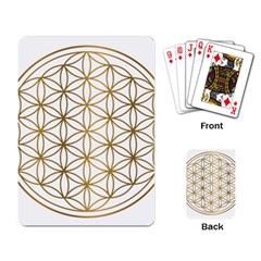 Gold Flower Of Life Sacred Geometry Playing Cards Single Design (rectangle)