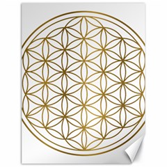 Gold Flower Of Life Sacred Geometry Canvas 18  X 24  by Maspions