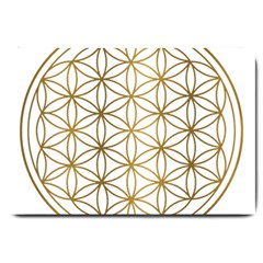 Gold Flower Of Life Sacred Geometry Large Doormat