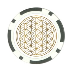 Gold Flower Of Life Sacred Geometry Poker Chip Card Guard