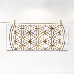 Gold Flower Of Life Sacred Geometry Hand Towel