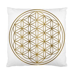 Gold Flower Of Life Sacred Geometry Standard Cushion Case (one Side) by Maspions