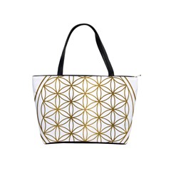 Gold Flower Of Life Sacred Geometry Classic Shoulder Handbag by Maspions