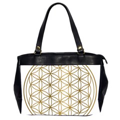 Gold Flower Of Life Sacred Geometry Oversize Office Handbag (2 Sides)