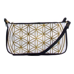 Gold Flower Of Life Sacred Geometry Shoulder Clutch Bag