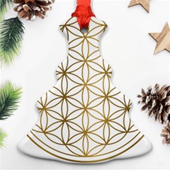 Gold Flower Of Life Sacred Geometry Christmas Tree Ornament (two Sides)