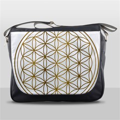 Gold Flower Of Life Sacred Geometry Messenger Bag