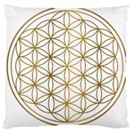 Gold Flower Of Life Sacred Geometry Large Cushion Case (Two Sides) Front