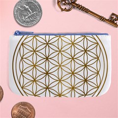 Gold Flower Of Life Sacred Geometry Large Coin Purse