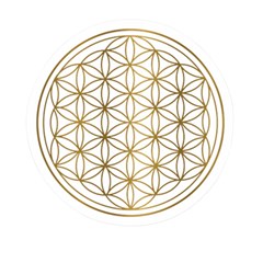 Gold Flower Of Life Sacred Geometry Mini Round Pill Box (pack Of 3) by Maspions