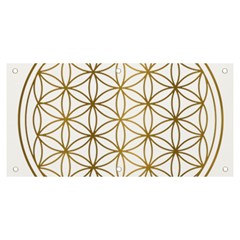 Gold Flower Of Life Sacred Geometry Banner And Sign 6  X 3 