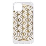 Gold Flower Of Life Sacred Geometry iPhone 14 Plus TPU UV Print Case Front