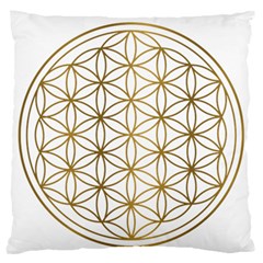 Gold Flower Of Life Sacred Geometry 16  Baby Flannel Cushion Case (two Sides) by Maspions